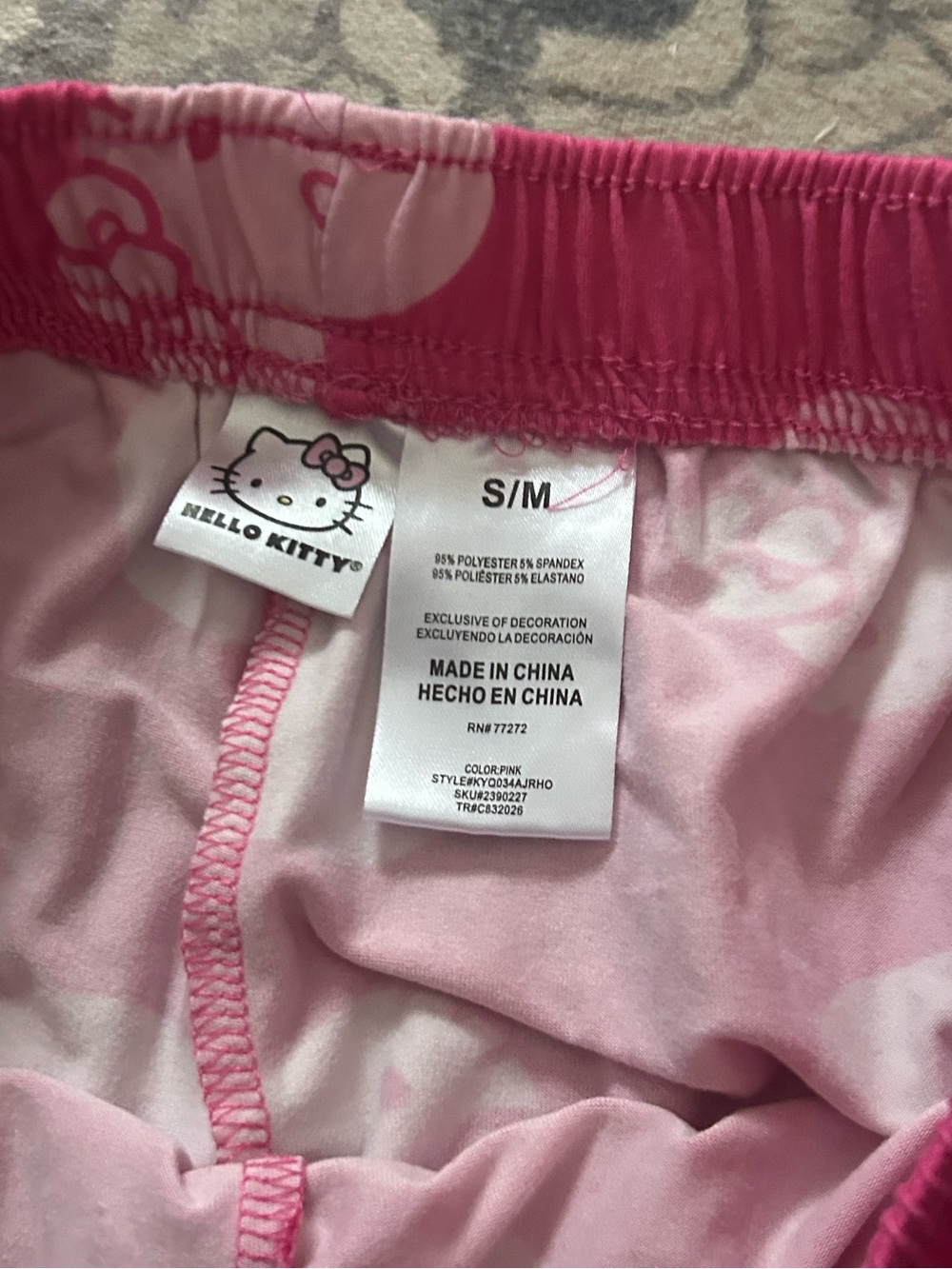 Hello Kitty Bright Pink Polka Dot Girls Shorts - Picture 2 of 2